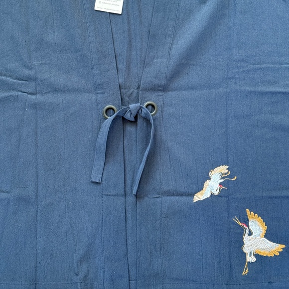 NWT Kidoriman Blue Noragi Kimono Jacket 4XL Japanese Streetwear Layering Style - Picture 3 of 6